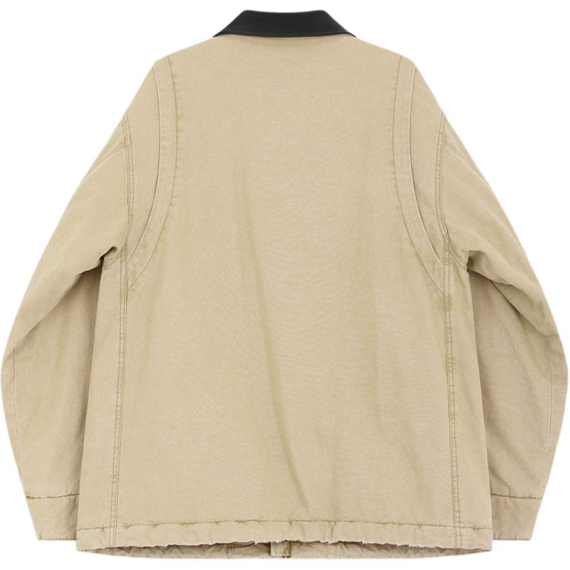 (Women) WE11DONE  Beige Logo Embroidered Drop Shoulder Long Sleeve Cotton Jacket WD-JP2-24-039-U-BG 圖 3