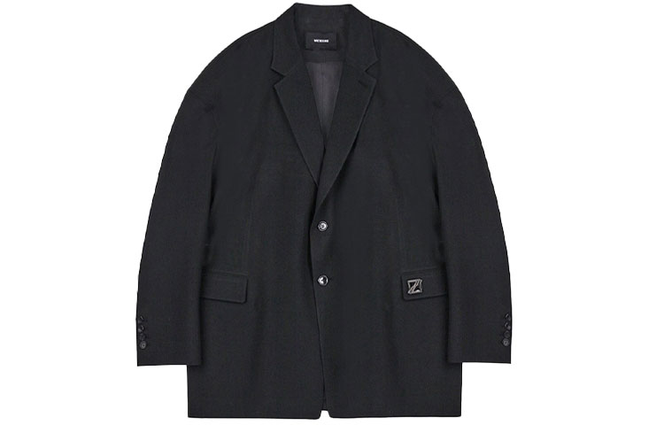 (Women) WE11DONE  Black Blazer Metallic Logo Casual Jacket. WD-JK1-21-027-U-BK 圖 2