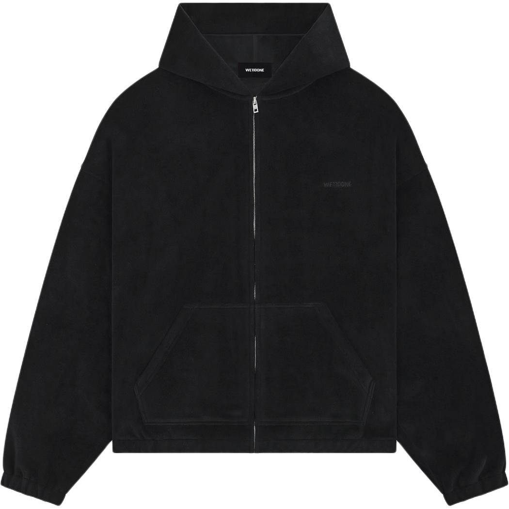 Order (W) WE11DONE 黑色刺繡標誌長袖拉鍊外套 WD-TJ2-24-868-U-BK