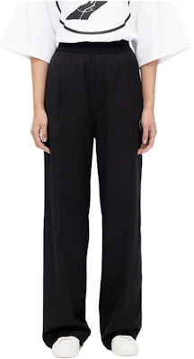 (W) 웰던 블랙 레터 로고 프린트 엘라스틱 수트 팬츠 WD-PT4-20-729-U Lookbook (W) 웰던 블랙 레터 로고 프린트 엘라스틱 수트 팬츠 WD-PT4-20-729-U