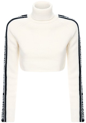 (W) WE11DONE 黑色標誌高領修身毛衣 - 白邊設計 WD-KO8-20-040-W-BG Order (W) WE11DONE 黑色標誌高領修身毛衣 - 白邊設計 WD-KO8-20-040-W-BG