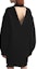 Shop (Women) WE11DONE Black Loose Fit Crew Neck Long Sleeve Short Dress WD-KT3-23-653-U-BK