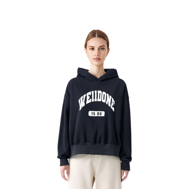 Lookbook (W) WE11DONE 黑色簡約休閒衛衣 WD-TH3-22-807-U-BK