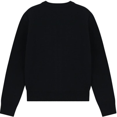 (W) WE11DONE 黑色羅紋圓領針織長袖開襟毛衣。 WD-KC2-24-602-W-BK Lookbook (W) WE11DONE 黑色羅紋圓領針織長袖開襟毛衣。 WD-KC2-24-602-W-BK