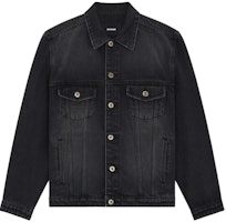 (Women) WE11DONE Black Single-Breasted Long Sleeve Denim Jacket. WD-DJ2-24-348-W-BK (Women) WE11DONE Black Single-Breasted Long Sleeve Denim Jacket. WD-DJ2-24-348-W-BK