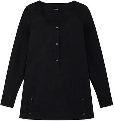 (W) WE11DONE 黑色純色長袖開衩連身裙 WD-OP1-24-152-W-BK Order (W) WE11DONE 黑色純色長袖開衩連身裙 WD-OP1-24-152-W-BK