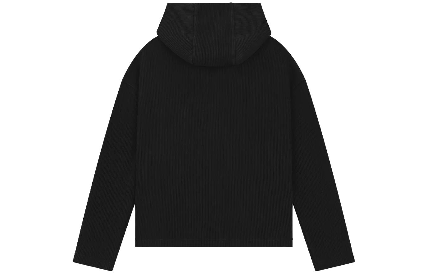 (Women) WE11DONE  Black Solid Color Zip-Up Hoodie Jacket WD-TJ3-23-833-U-BK 圖 3