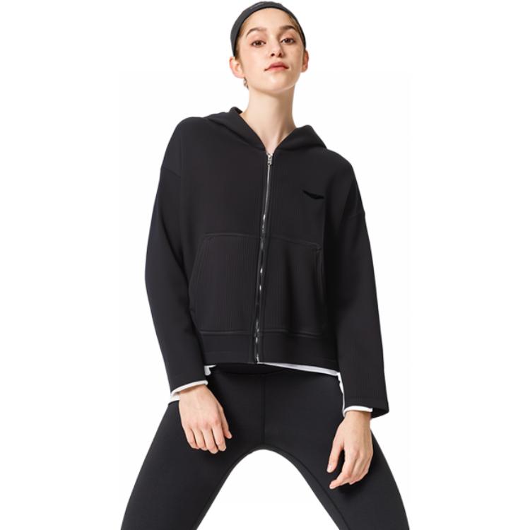 (Women) WE11DONE  Black Solid Color Zip-Up Hoodie Jacket WD-TJ3-23-833-U-BK 圖 4