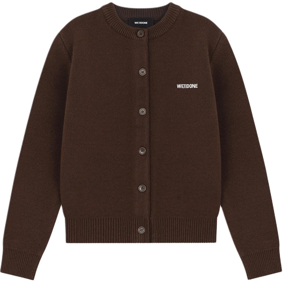 Order (W) WE11DONE 棕色針織開襟扣子毛衣外套. WD-KC2-24-602-W-BR