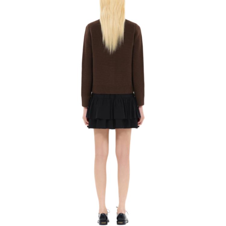 Purchase (W) WE11DONE 棕色針織開襟扣子毛衣外套. WD-KC2-24-602-W-BR