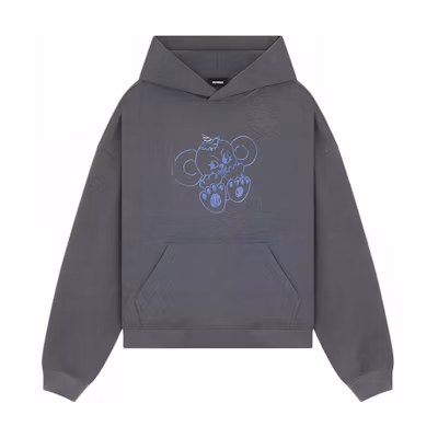 (Women) WE11DONE Charcoal Cartoon Anime Graphic Hoodie Long Sleeve WD-TH2-24-831-U-CH