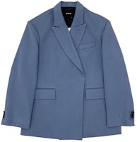 (Women) WE11DONE Classic Embossed Blazer Misty Blue - Fall Collection. WD-JK8-20-055-W-BL (Women) WE11DONE Classic Embossed Blazer Misty Blue - Fall Collection. WD-JK8-20-055-W-BL