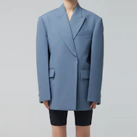 Shop (W) WE11DONE 經典浮雕西裝外套 霧藍 - 秋季系列 WD-JK8-20-055-W-BL