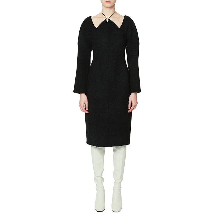 Lookbook (Women) WE11DONE  Comfortable Long Sleeve Dress WD-OP9-20-147-W-BK