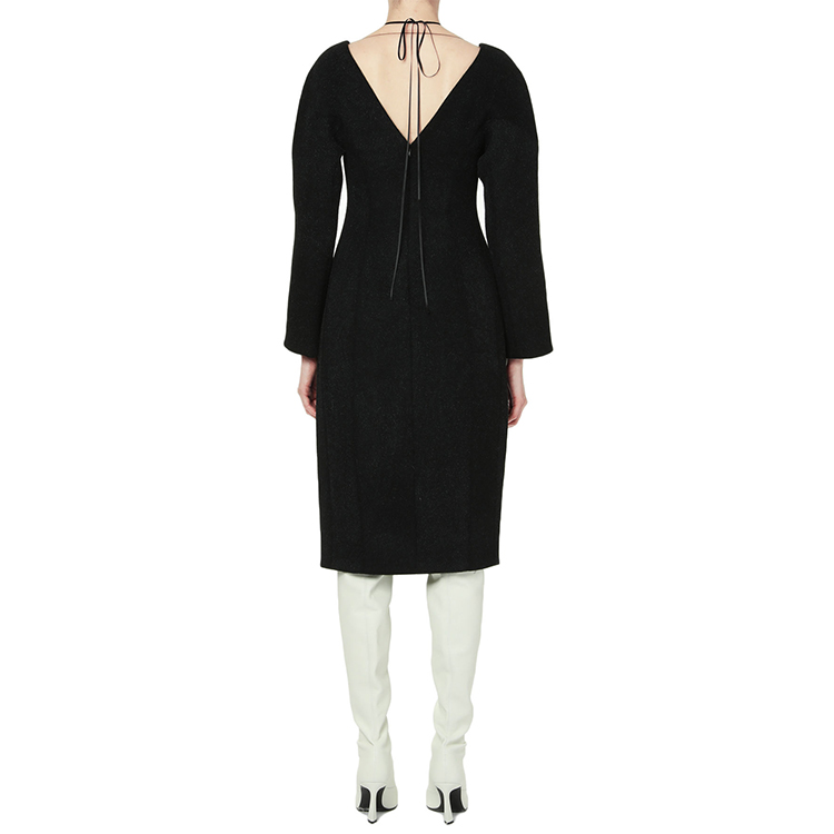 Shop (Women) WE11DONE  Comfortable Long Sleeve Dress WD-OP9-20-147-W-BK