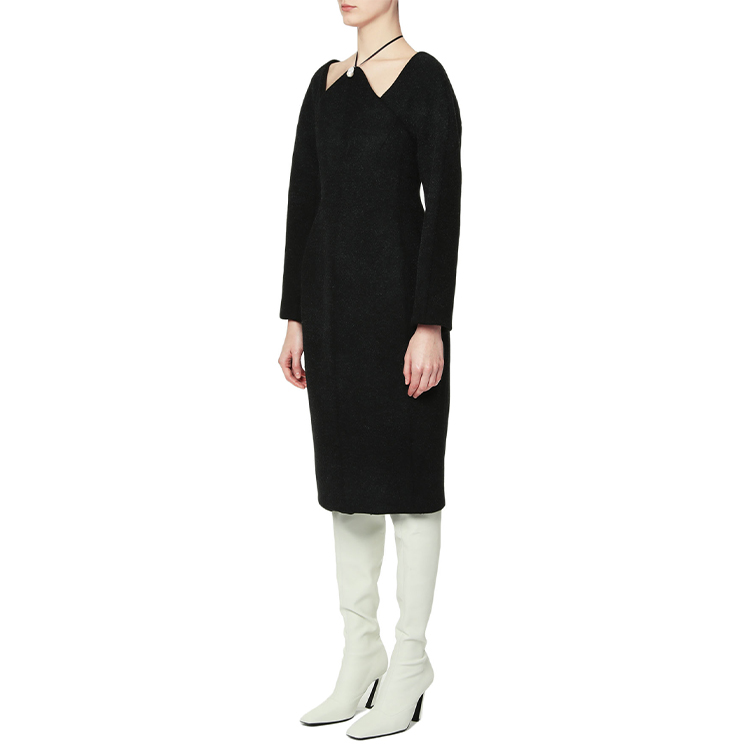 Purchase (Women) WE11DONE  Comfortable Long Sleeve Dress WD-OP9-20-147-W-BK