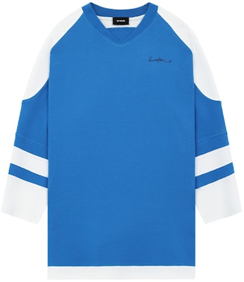 (Women) WE11DONE Contrast Stripe Logo Long Sleeve Dress Blue WD-TO1-22-579-W-BL Order (Women) WE11DONE Contrast Stripe Logo Long Sleeve Dress Blue WD-TO1-22-579-W-BL