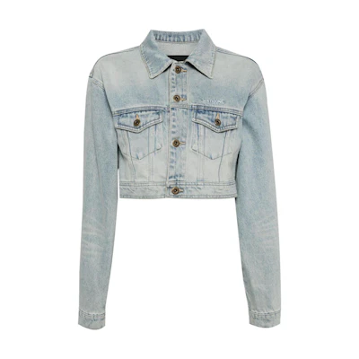 (Women) WE11DONE Cropped Denim Jacket Light Blue WD-DJ2-24-337-W-SK