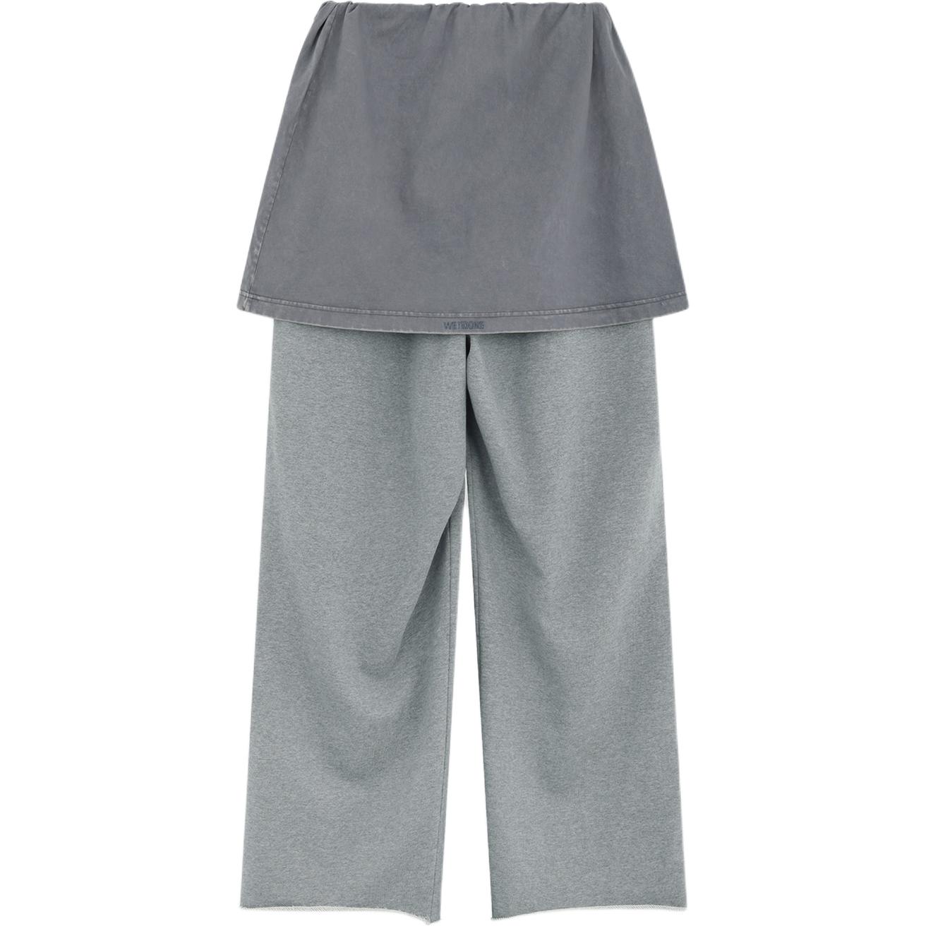 Lookbook (W) WE11DONE 灰色刺繡標誌拼接口袋休閒長褲 WD-TA2-24-726-U-MG
