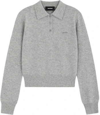 (W) WE11DONE 灰色三扣短袖POLO衫 WD-KT2-24-606-W-GY Order (W) WE11DONE 灰色三扣短袖POLO衫 WD-KT2-24-606-W-GY