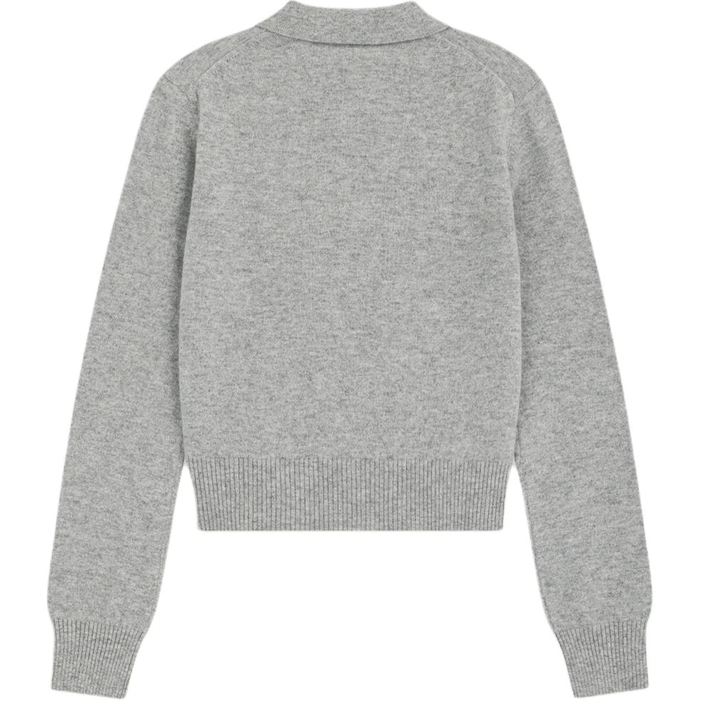 (Women) WE11DONE  Grey Short Sleeve Polo Shirt with Three Buttons. WD-KT2-24-606-W-GY 圖 3