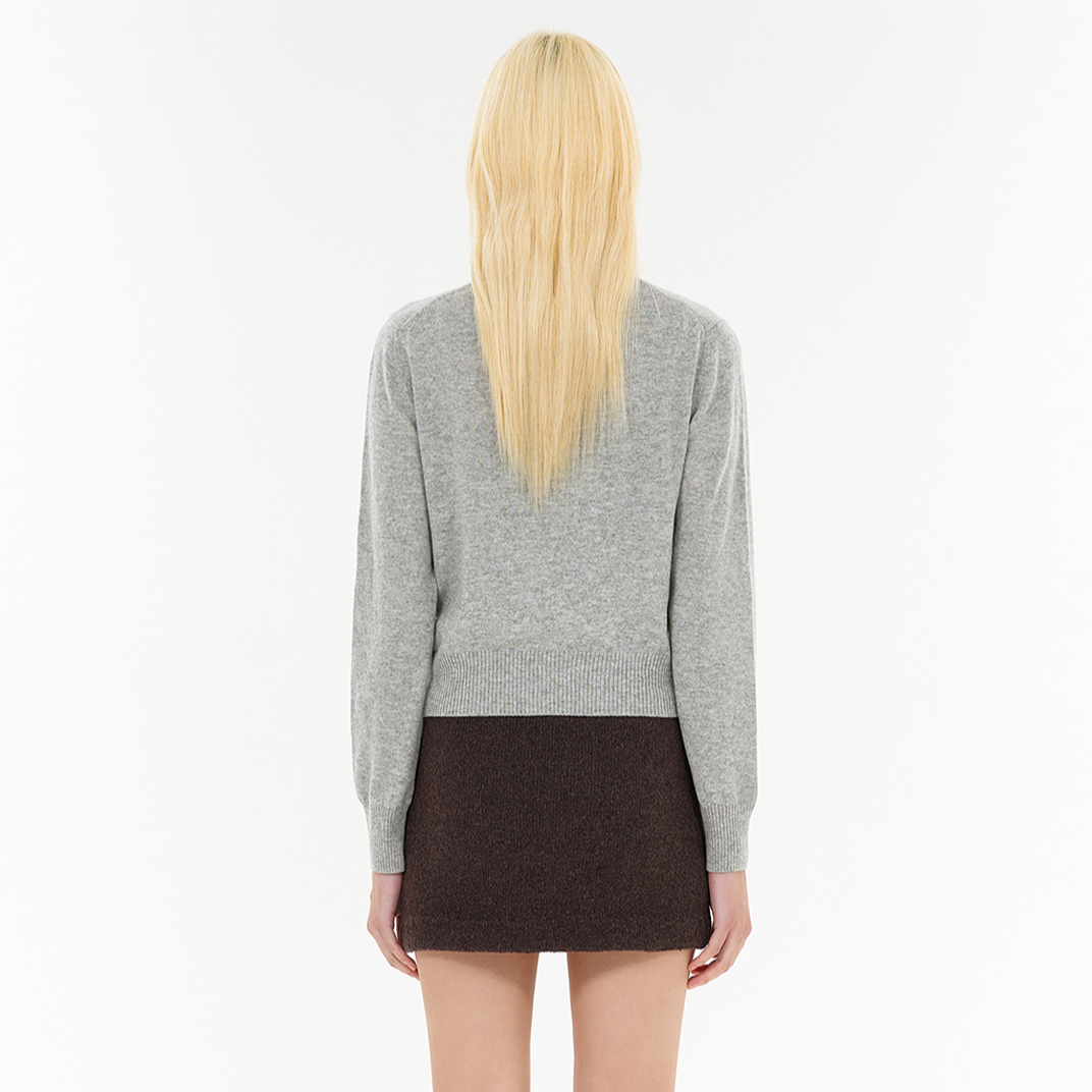 (Women) WE11DONE  Grey Short Sleeve Polo Shirt with Three Buttons. WD-KT2-24-606-W-GY 圖 5