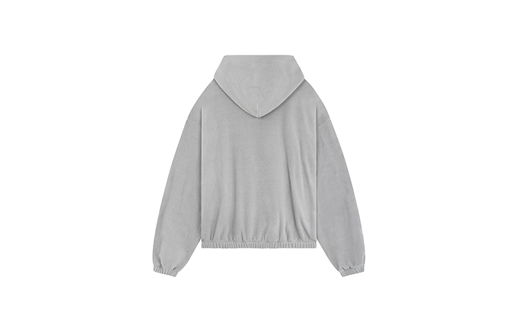 (Women) WE11DONE  Grey Zip-Up Hoodie with Solid Color and Print Design. WD-TJ3-23-826-U-GY 圖 3