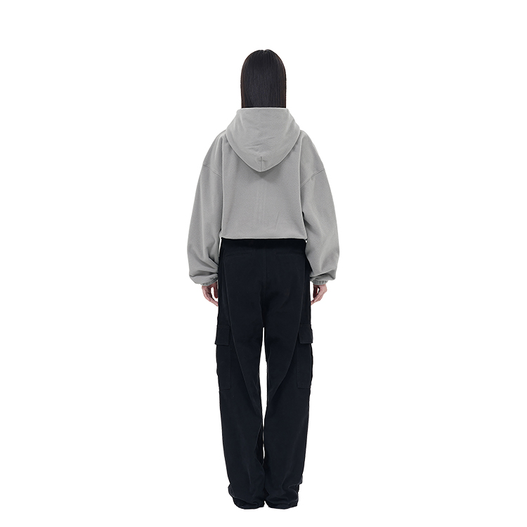 (Women) WE11DONE  Grey Zip-Up Hoodie with Solid Color and Print Design. WD-TJ3-23-826-U-GY 圖 9