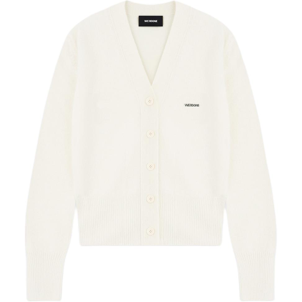 (Women) WE11DONE  Ivory Long Sleeve Cashmere Sweater with Logo. WD-KC2-24-604-W-IV 圖 2