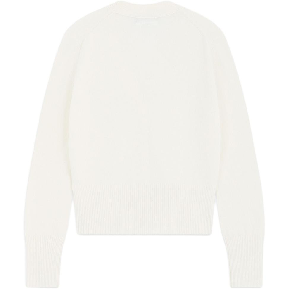(Women) WE11DONE  Ivory Long Sleeve Cashmere Sweater with Logo. WD-KC2-24-604-W-IV 圖 3