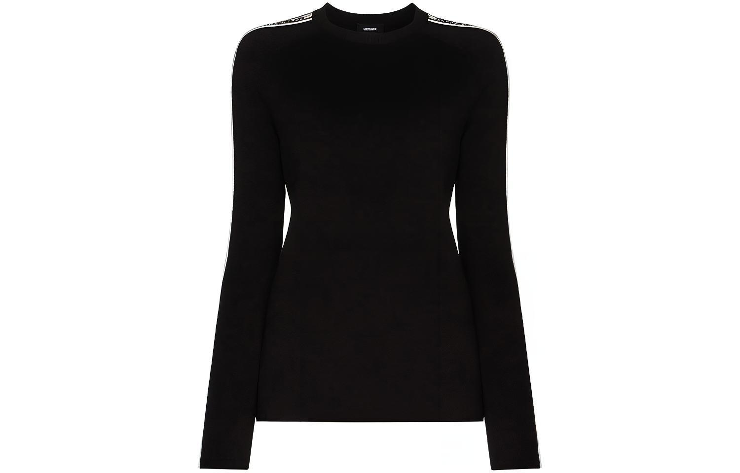 (Women) WE11DONE  Logo Wool Sweater Black. WD-KT9-20-042-W-BK