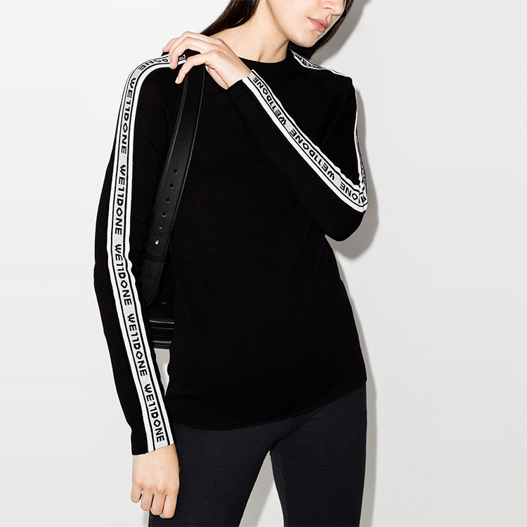 Lookbook (W) WE11DONE 標誌羊毛毛衣 黑色. WD-KT9-20-042-W-BK