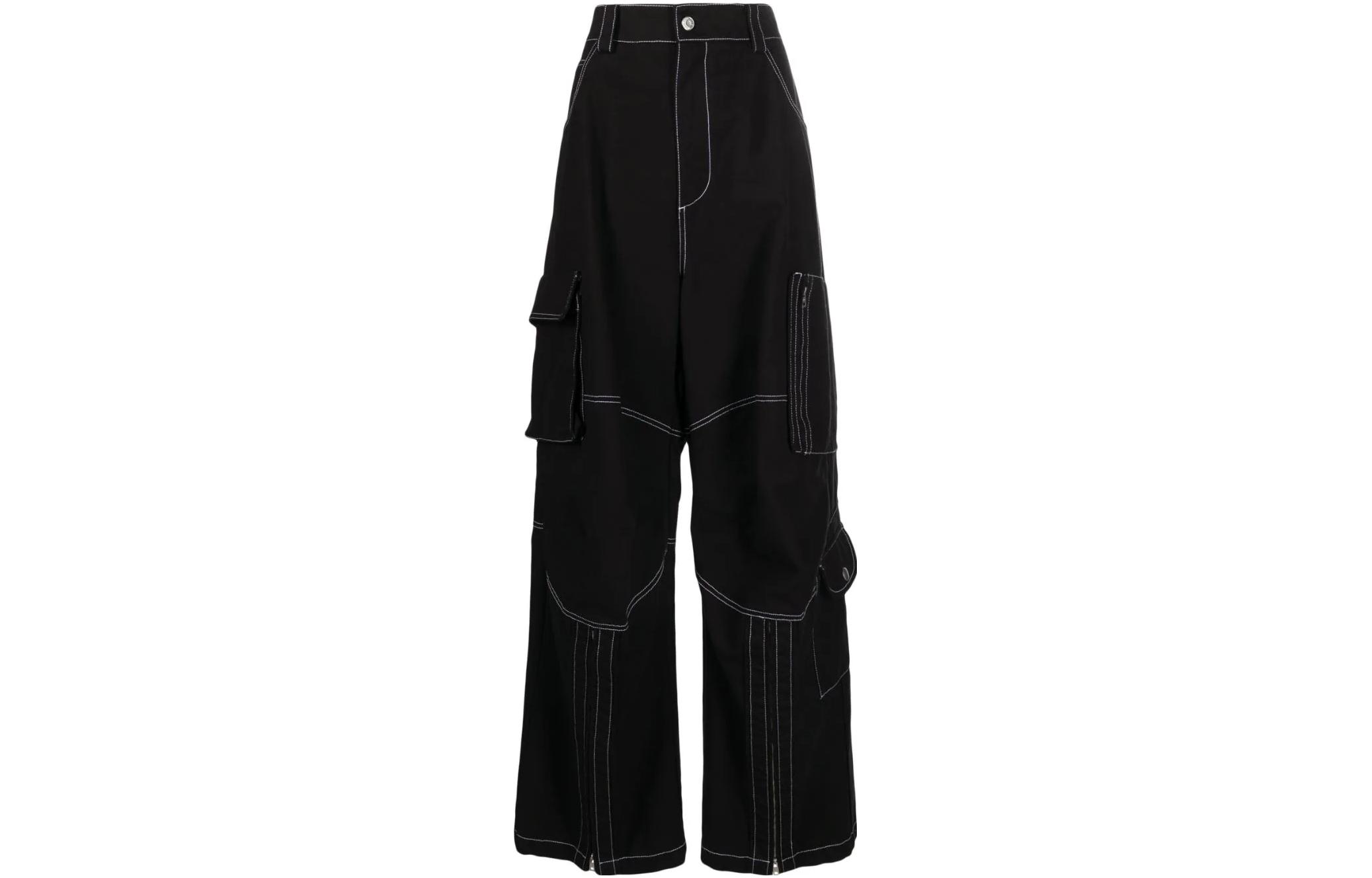 (Women) WE11DONE  Loose Fit Wide-Leg Cargo Pants Black Color. WD-PT3-23-218-W-BK 圖 2