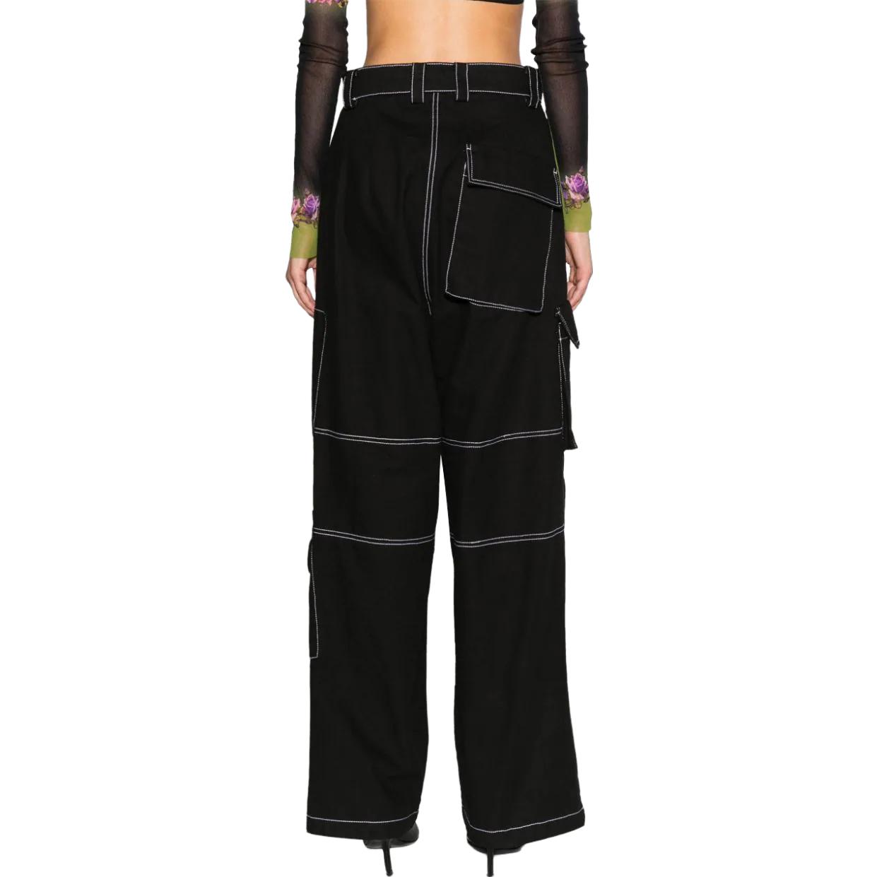 (Women) WE11DONE  Loose Fit Wide-Leg Cargo Pants Black Color. WD-PT3-23-218-W-BK 圖 4