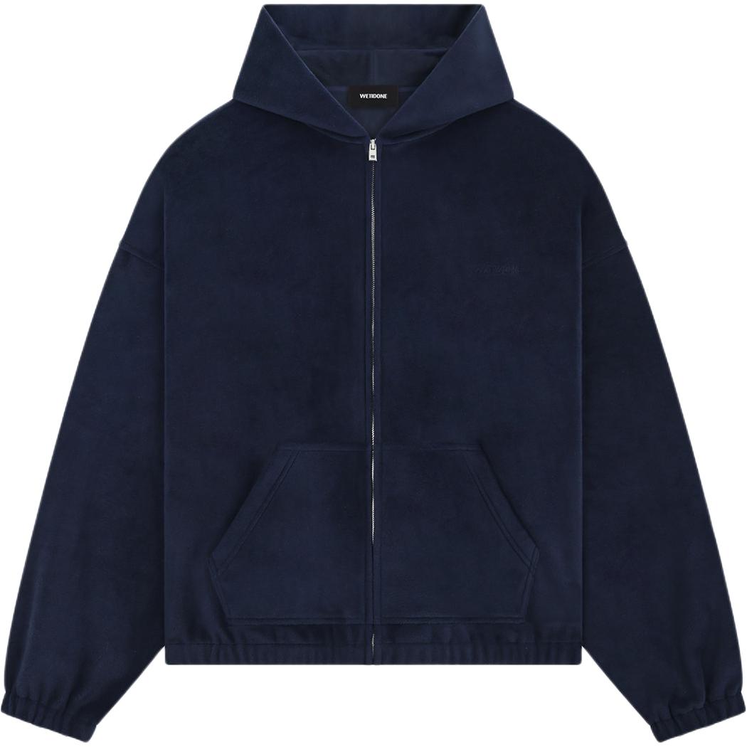 (Women) WE11DONE  Navy Blue Embroidered Logo Zip-Up Jacket. WD-TJ2-24-868-U-NV 圖 2