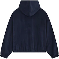 Lookbook (Women) WE11DONE Navy Blue Embroidered Logo Zip-Up Jacket. WD-TJ2-24-868-U-NV