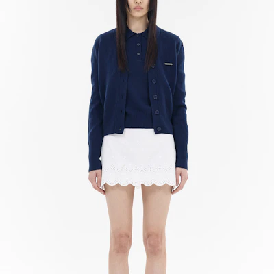 (W) WE11DONE 海军蓝长袖三扣套头Polo衫 WD-KT2-24-606-W-NV Shop (W) WE11DONE 海军蓝长袖三扣套头Polo衫 WD-KT2-24-606-W-NV