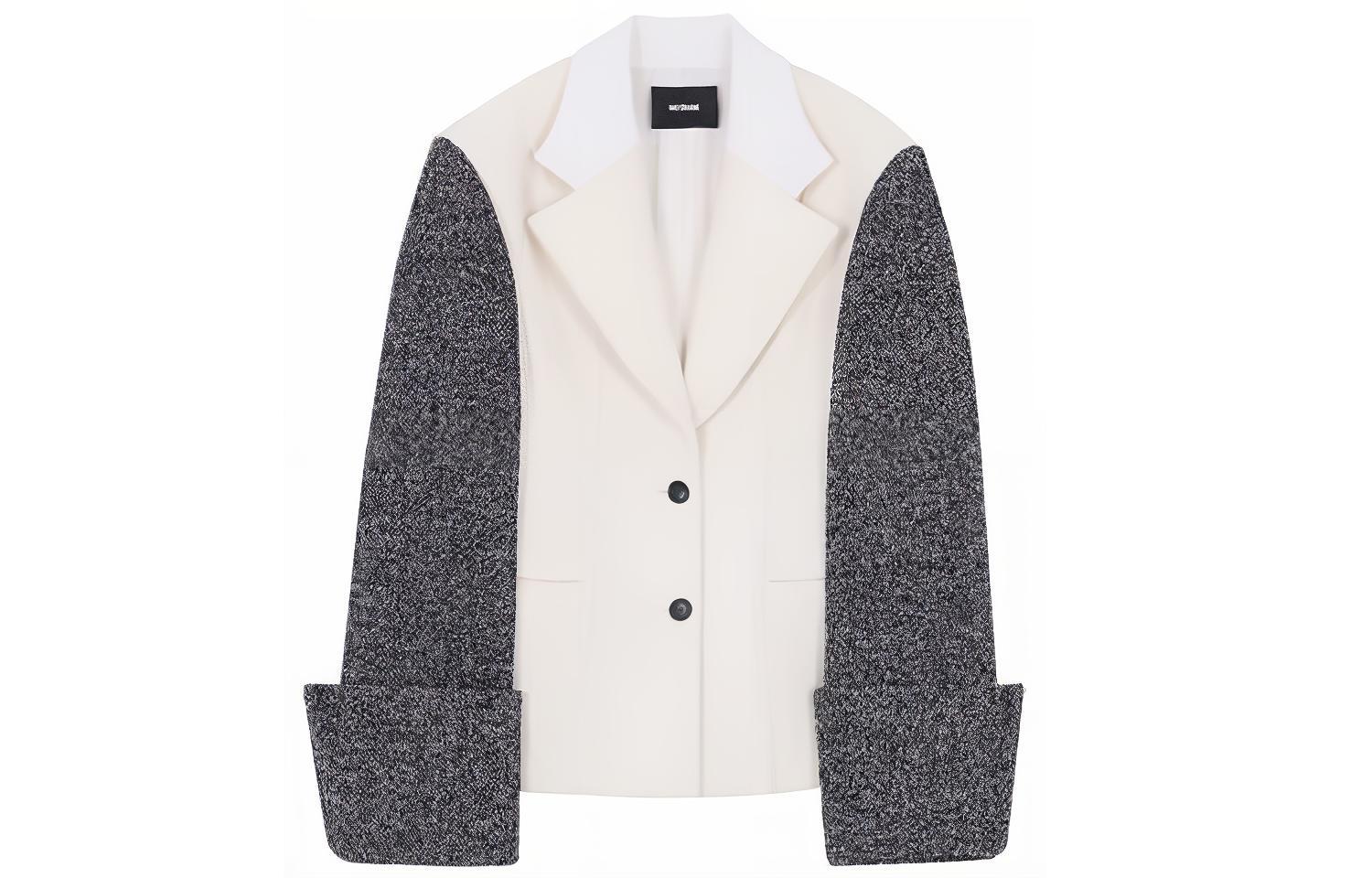 (Women) WE11DONE  Oversized Cuff Blazer Jacket White WD-JK3-21-020-W-WH