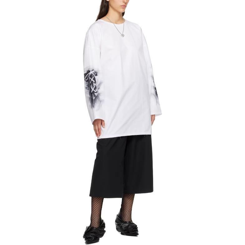 (Women) WE11DONE  Oversized Zip-Up Sweatshirt White Long Sleeve Crewneck. WD-SH3-23-185-U-WH 圖 5