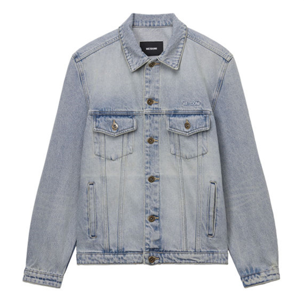 (Women) WE11DONE  Single-Breasted Long-Sleeve Denim Jacket Blue WD-DJ2-24-348-W-SK