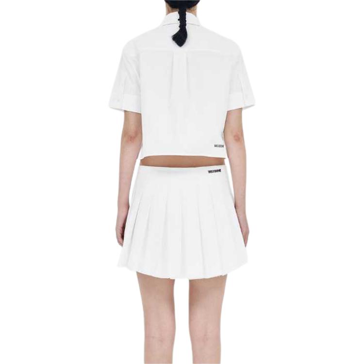 (Women) WE11DONE  SS24 Minimalist Button-Up Short-Sleeve Shirt in White. WD-BL1-24-158-W-WH 圖 6