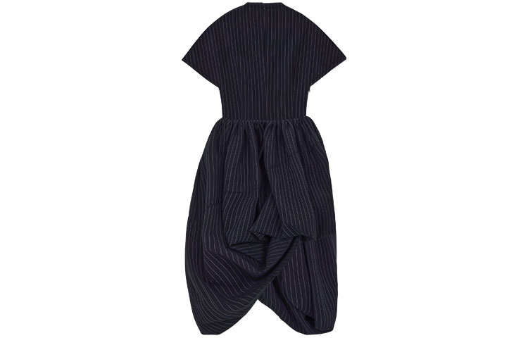 Lookbook (W) WE11DONE 星星條紋不規則褶皺短袖洋裝. WD-OP1-22-122-W-NV