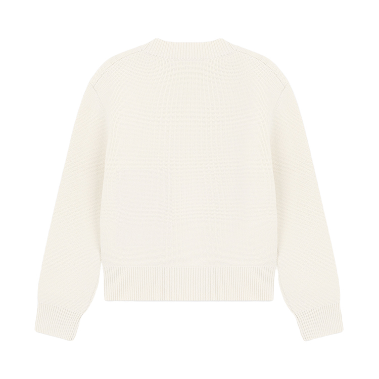 Lookbook (W) WE11DONE V領開衫 字母印花長袖針織毛衣 白色 WD-KC2-24-634-W-IV