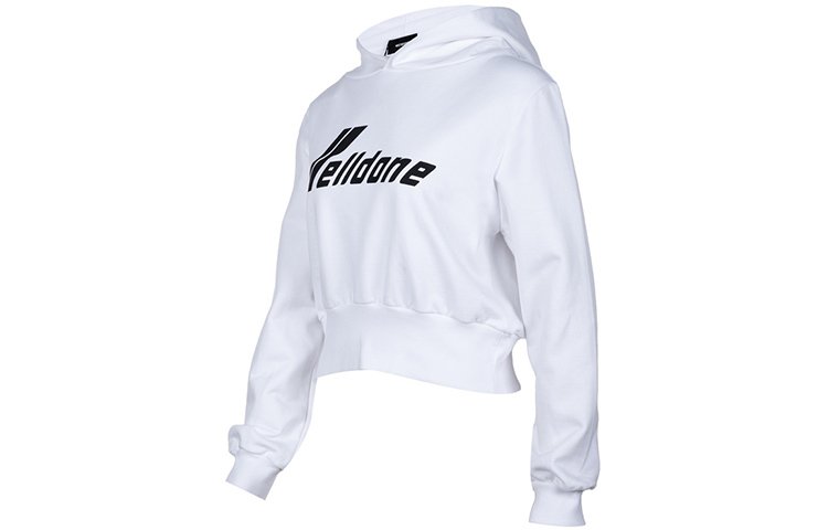 (Women) WE11DONE  White Logo Print Cropped Hoodie Long Sleeve. WD-TH3-22-865-W-WH 圖 3