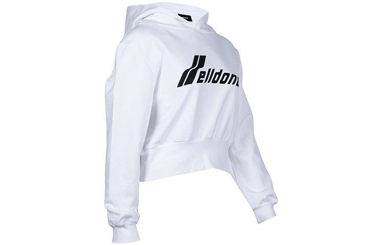 (Women) WE11DONE  White Logo Print Cropped Hoodie Long Sleeve. WD-TH3-22-865-W-WH 圖 4