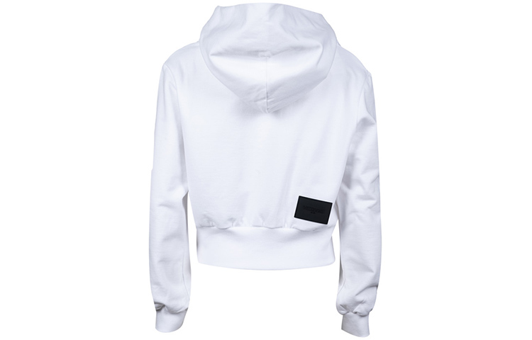(Women) WE11DONE  White Logo Print Cropped Hoodie Long Sleeve. WD-TH3-22-865-W-WH 圖 5