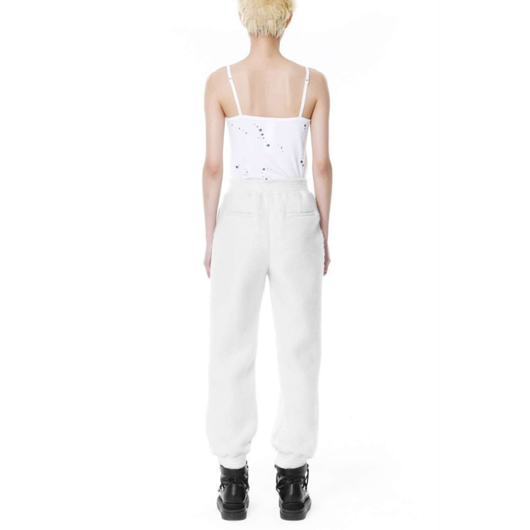 Shop (Women) WE11DONE  White Loose Fit Jogger Sweatpants. WD-PT3-21-578-W-WH