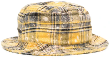 (Women) WE11DONE Yellow Plaid Bucket Hat. WDAH123411UYE (Women) WE11DONE Yellow Plaid Bucket Hat. WDAH123411UYE