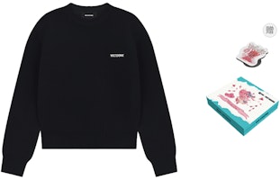 (Women) WE11DONE Basic Letter Pullover Sweater Black Long Sleeve WD-KT2-24-601-W-BK (Women) WE11DONE Basic Letter Pullover Sweater Black Long Sleeve WD-KT2-24-601-W-BK