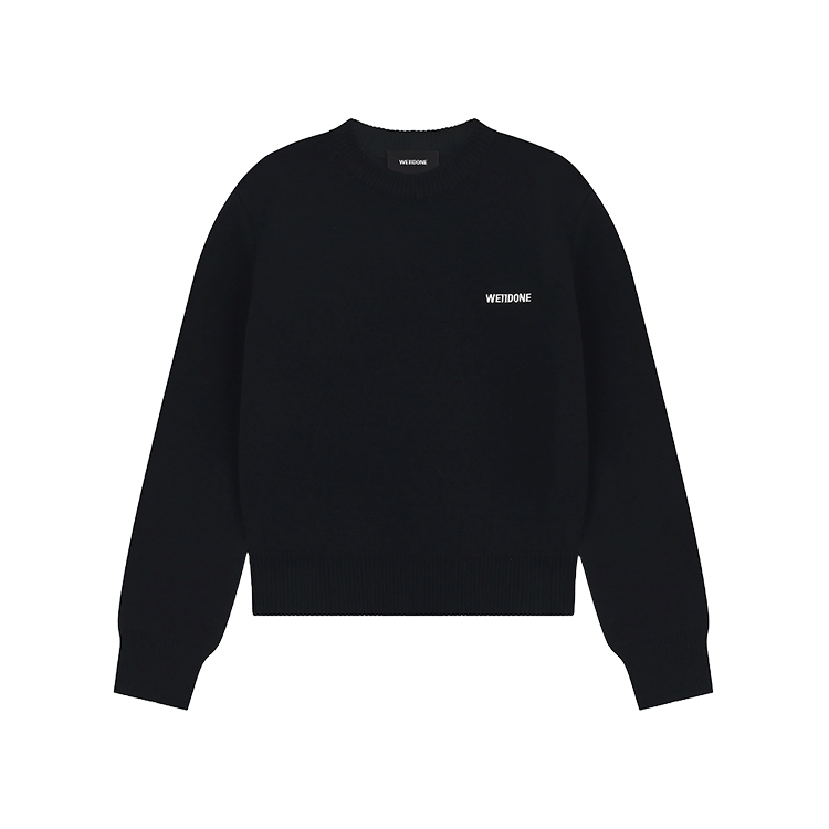 Order (Women) WE11DONE Basic Letter Pullover Sweater  Black Long Sleeve WD-KT2-24-601-W-BK